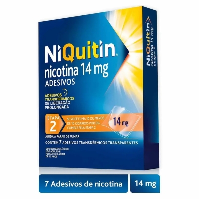 NiQuitin 14mg Adesivos para Parar de Fumar 7 Unidades