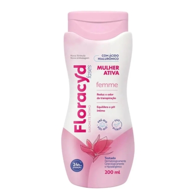 Sabonete Líquido Íntimo Floracyd Femme Mulher Ativa 200ml