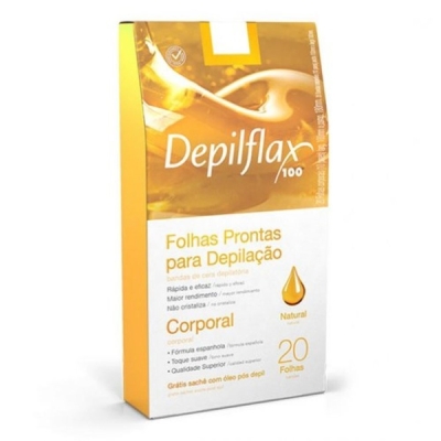 Folhas prontas depilflax facial 24 un mel