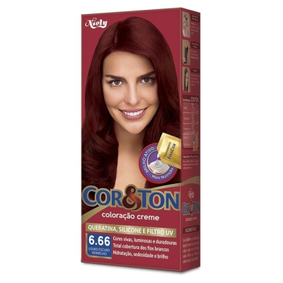 Tint cor e ton 6.66 louro esc vermelho