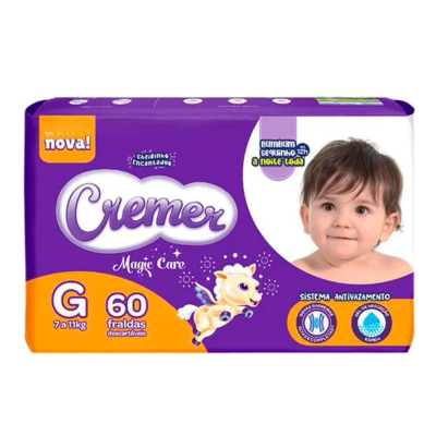 Fralda Cremer Disney Baby Hiper G 60 Unidades 