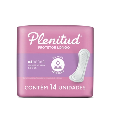 Protetor Diário Plenitud Femme Médio Escapes Leves a Moderado Feminino 14 unidades
