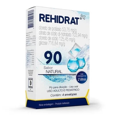 Rehidrat 90 Sabor Natural Pó 4 Envelopes de 7,337g